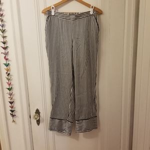 Who What Where Black & White striped pants